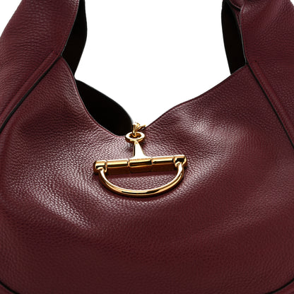 Gucci Grained Calfskin Softbit Maxi Shoulder Bag Rosso Ancora Red 8 of 13