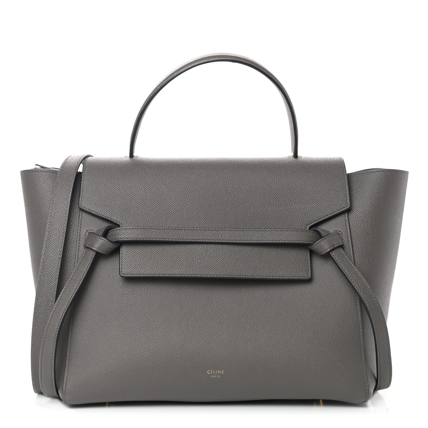 Grained Calfskin Mini Belt Bag Grey