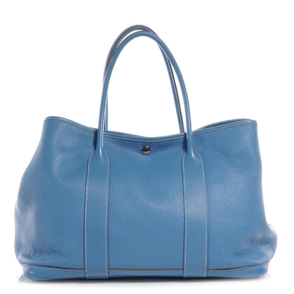 Hermes Buffle Sindhu Garden Party MM 36 Azur 1 of 9