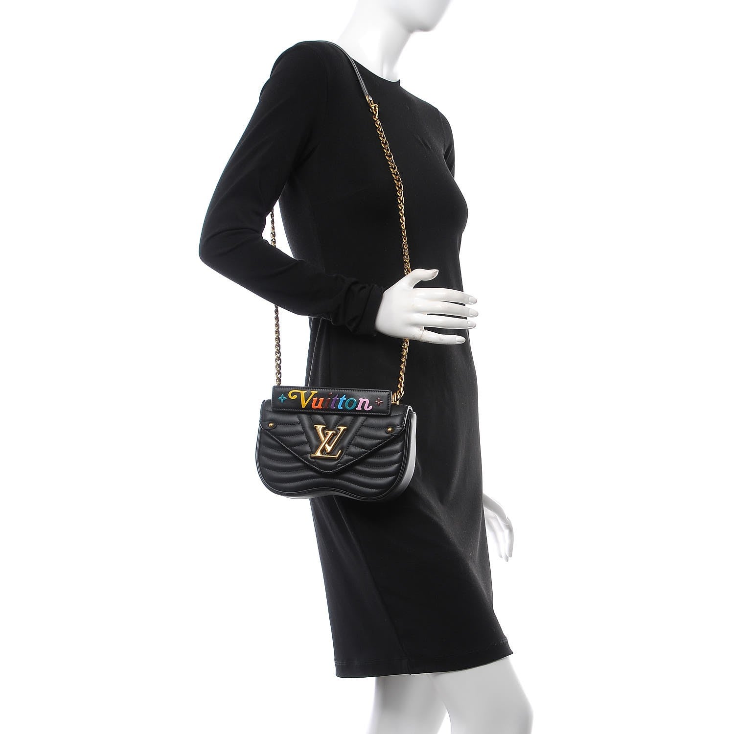 Louis Vuitton Calfskin New Wave Chain PM Black 2 of 8