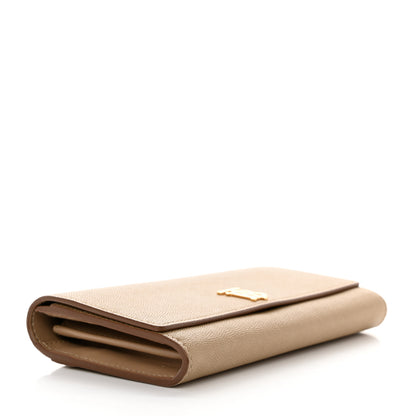 Burberry Heritage Grain Calfskin Monogram Lola Continental Wallet Beige 4 of 7