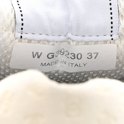 Chanel Suede Calfskin Printed CC Sneakers 37 Black White 6 of 8