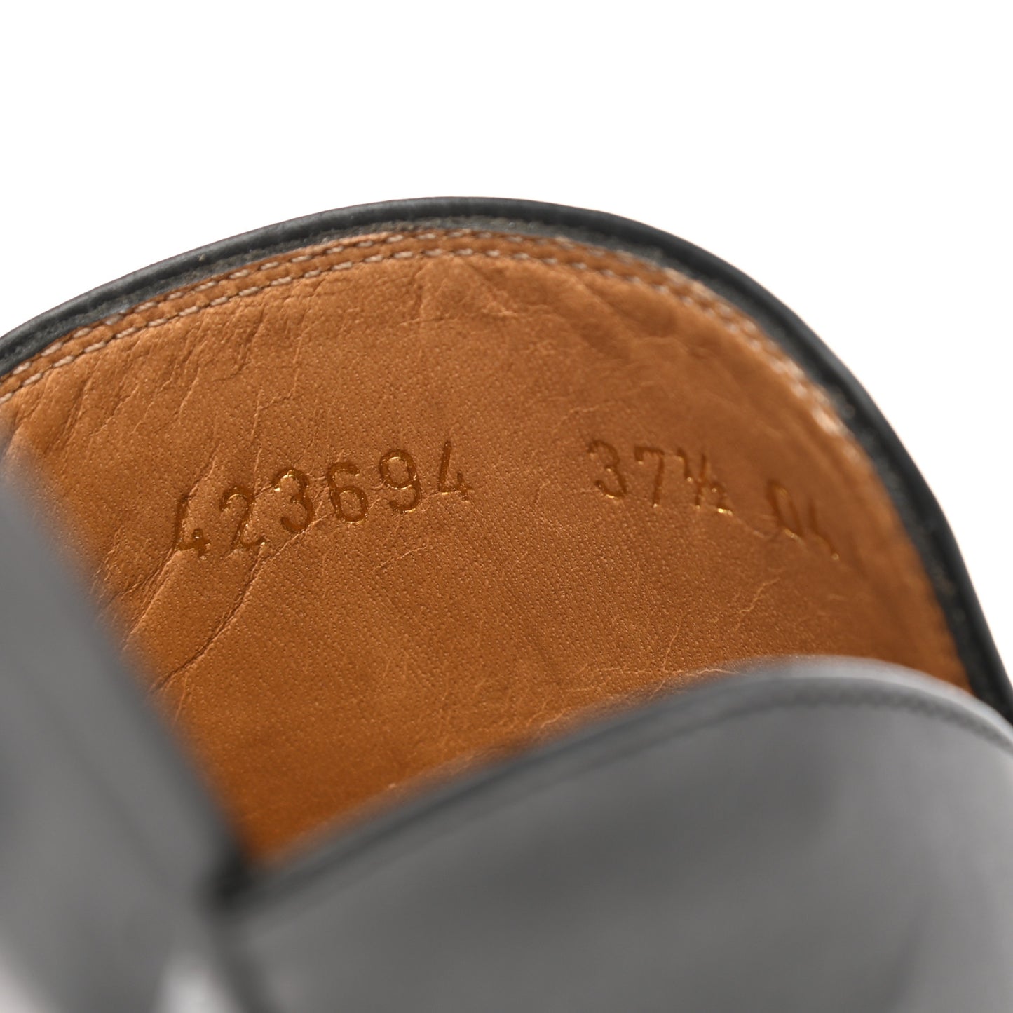 Calfskin Web Womens Peyton GG Slippers 37.5 Black