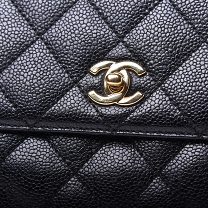 Chanel Caviar Quilted Jumbo Kelly Flap Black 9 of 11