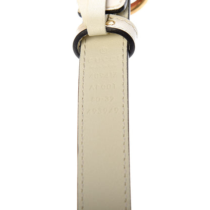 Gucci Calfskin Double G 20mm Belt 80 32 Mystic White 3 of 4
