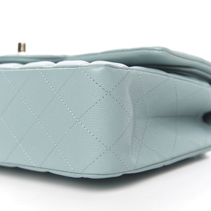 Chanel Caviar Quilted Medium Double Flap Light Blue 8 of 10
