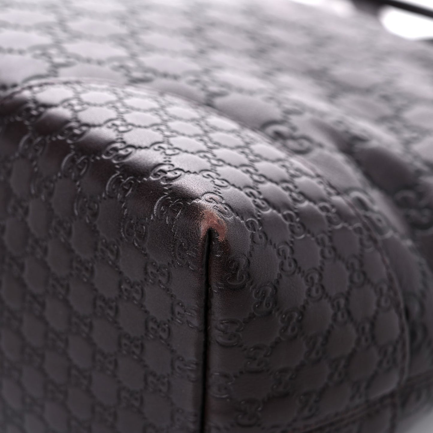 Guccissima Medium Bree Foldover Tote Chocolate