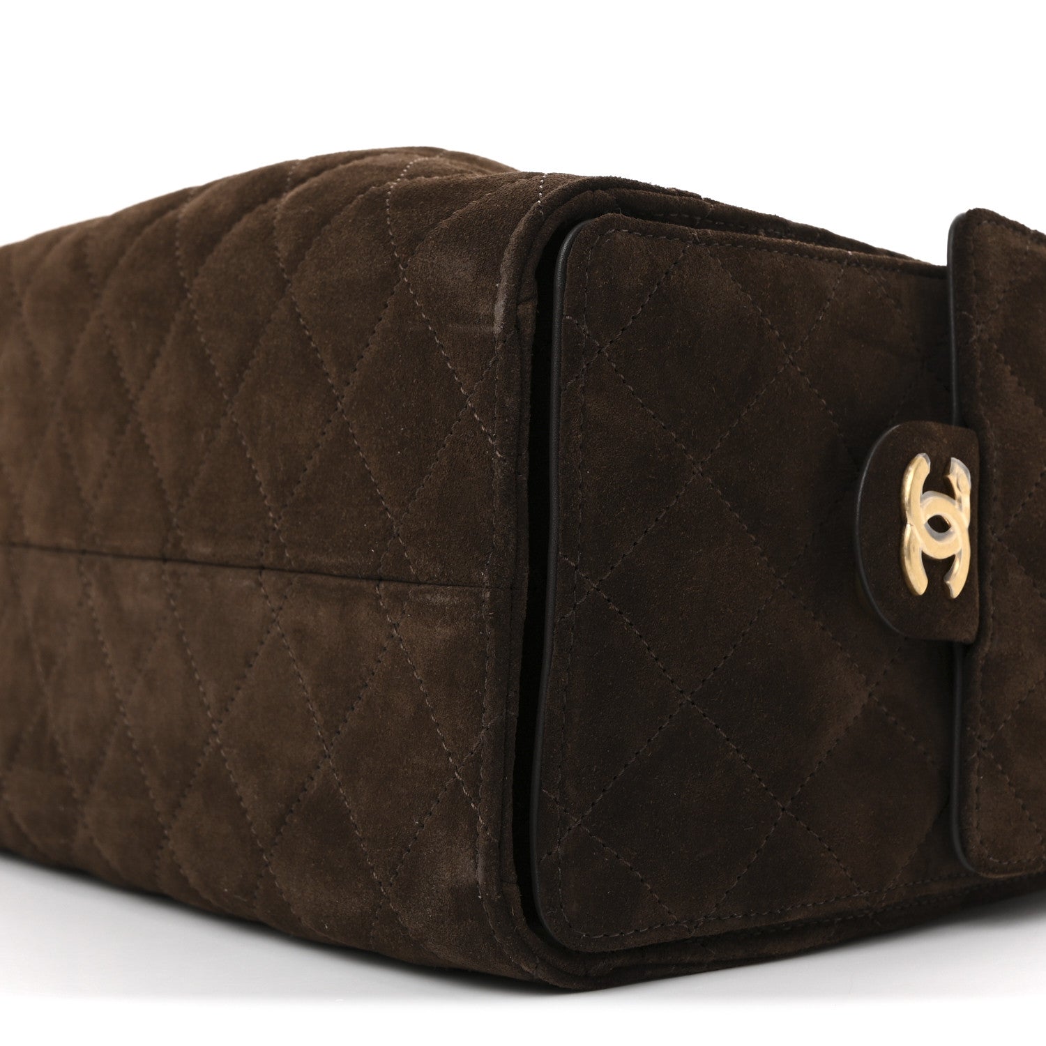 Chanel Suede Quilted Small Chanel 25 Handbag Dark Brown 10 of 10