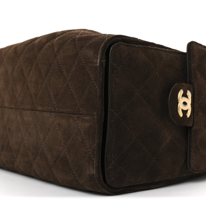Chanel Suede Quilted Small Chanel 25 Handbag Dark Brown 10 of 10