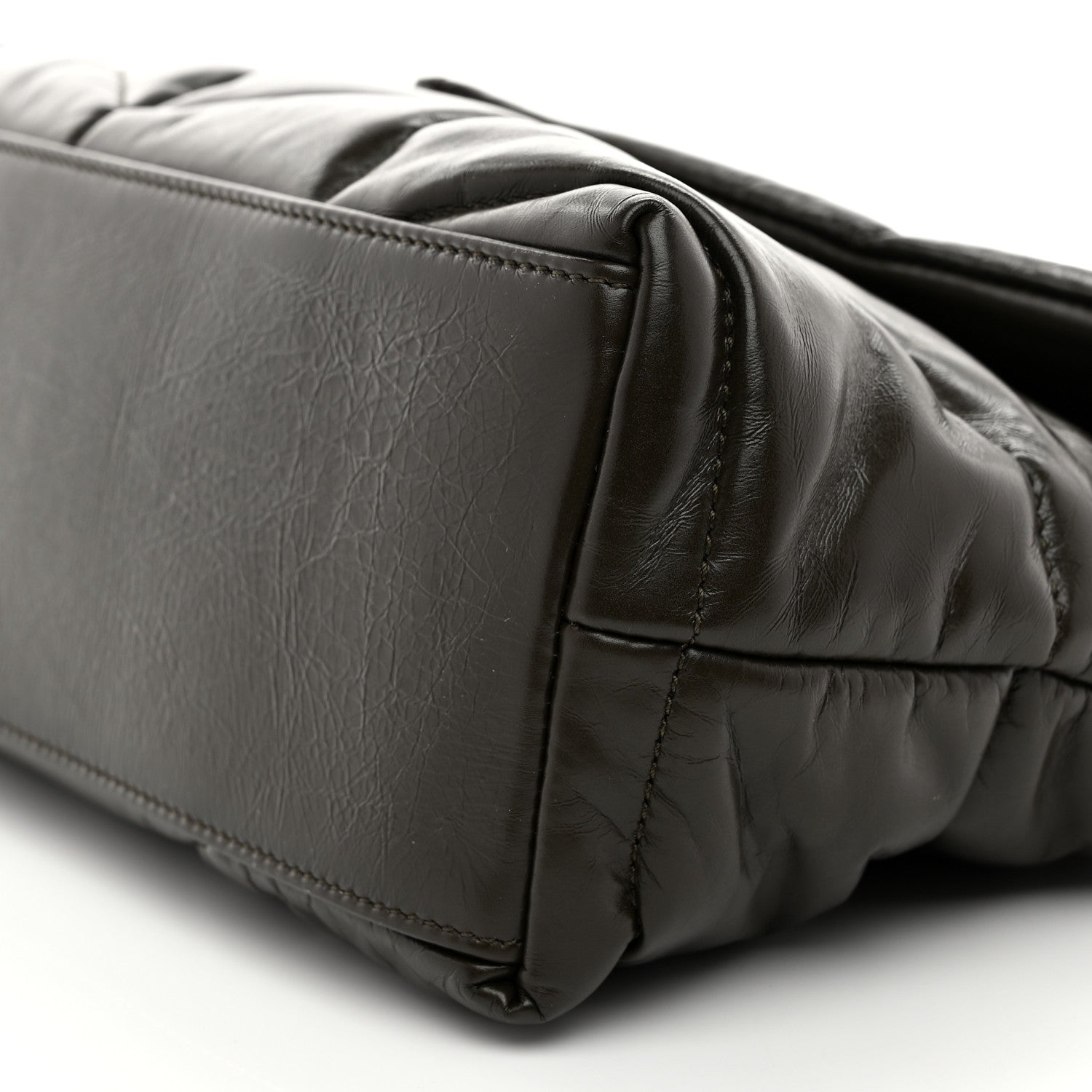 Saint Laurent Lambskin Quilted Small Loulou Puffer Monogram Chain Satchel Light Musk 11 of 11