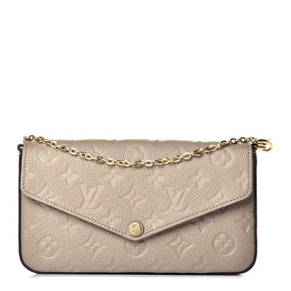 Louis Vuitton Empreinte Pochette Felicie Chain Wallet Tourterelle 1 of 10
