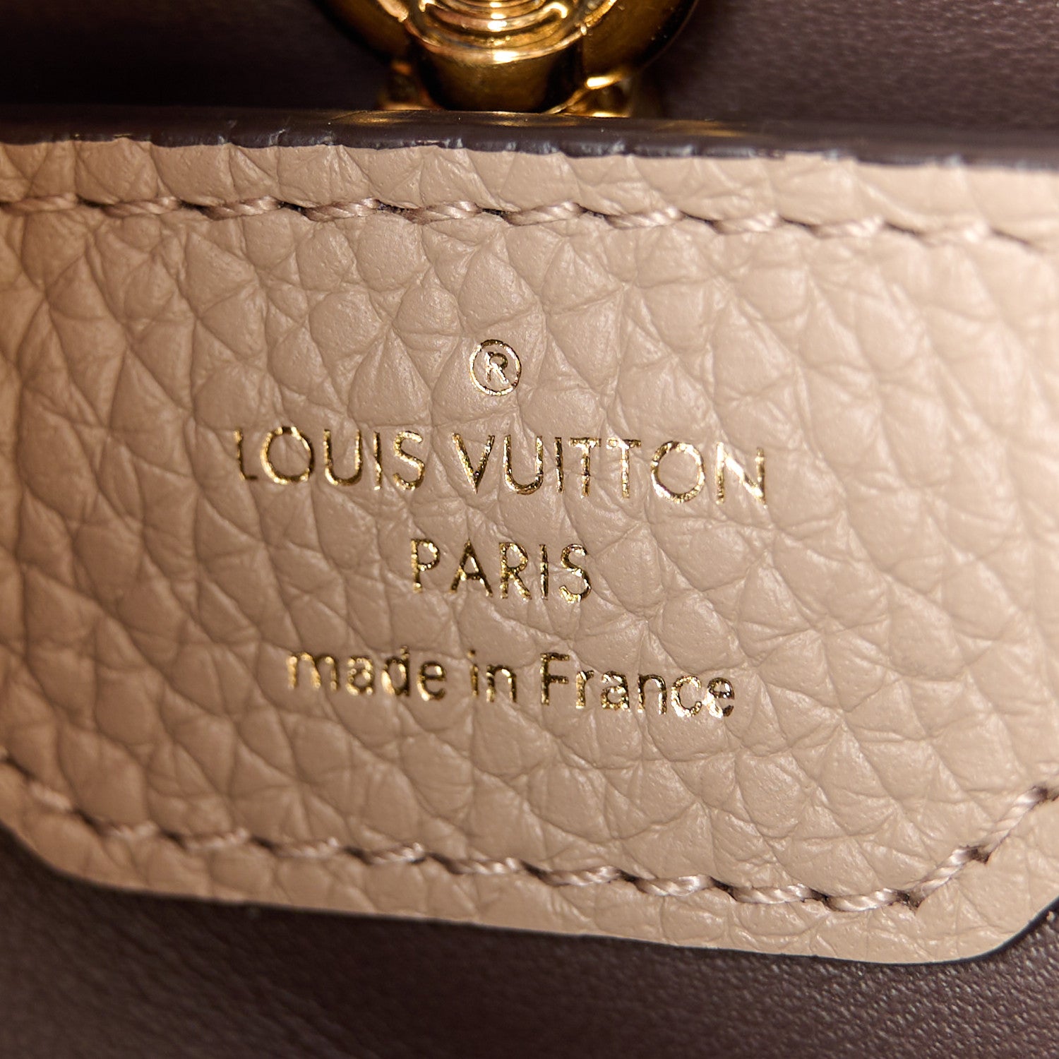 Louis Vuitton Taurillon Capucines BB Galet 6 of 13
