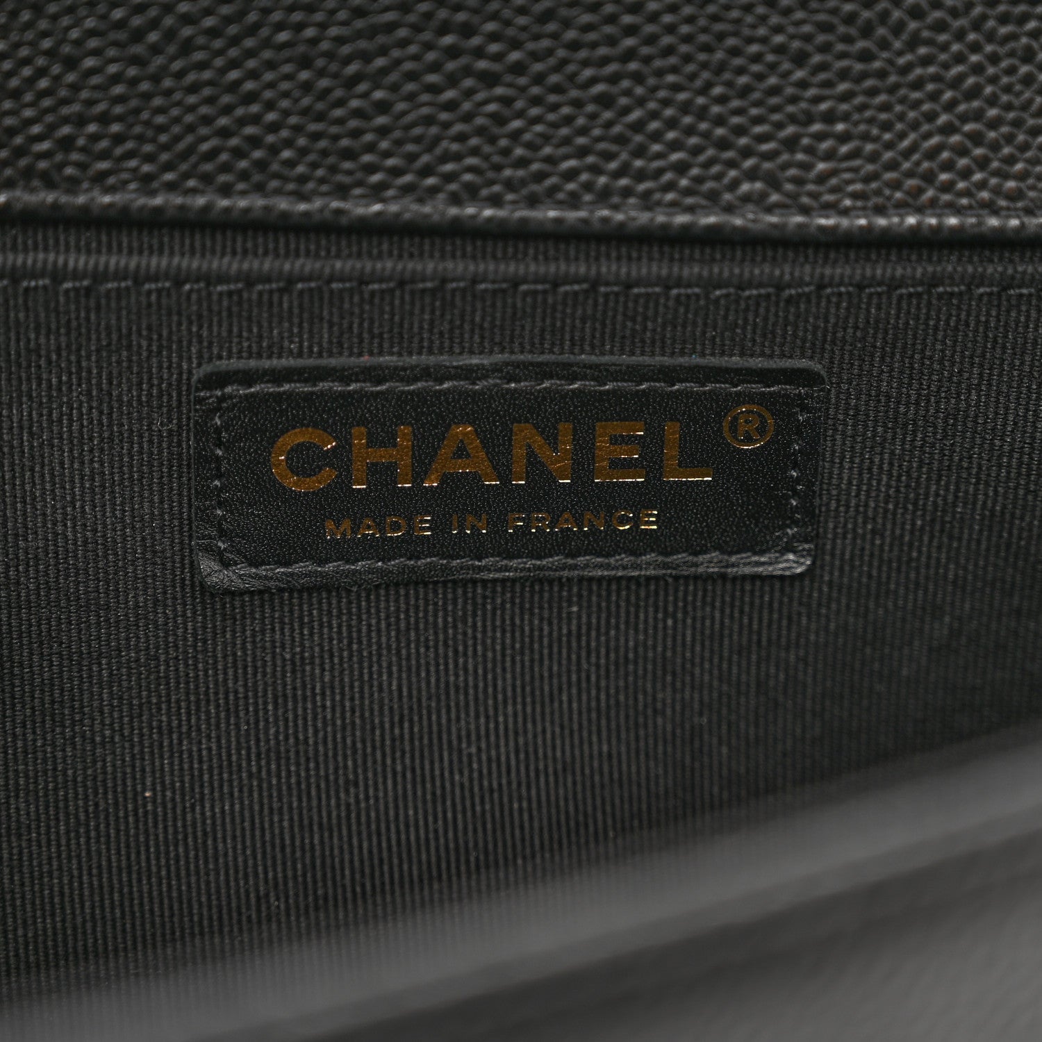 Chanel Caviar Chevron Quilted Medium Boy Flap Black 7 of 10