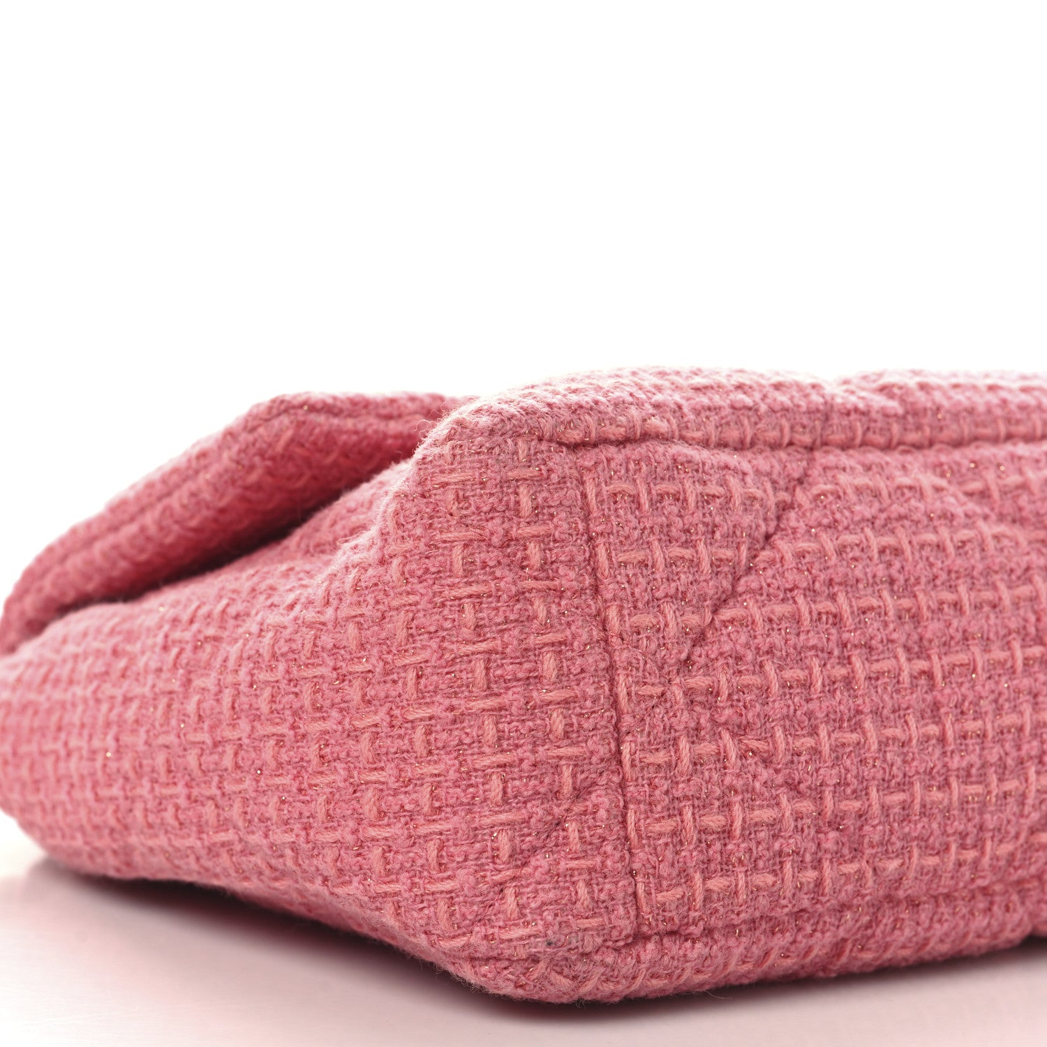 Chanel Metallic Tweed Quilted Large Chanel 19 Flap Pink 9 of 11