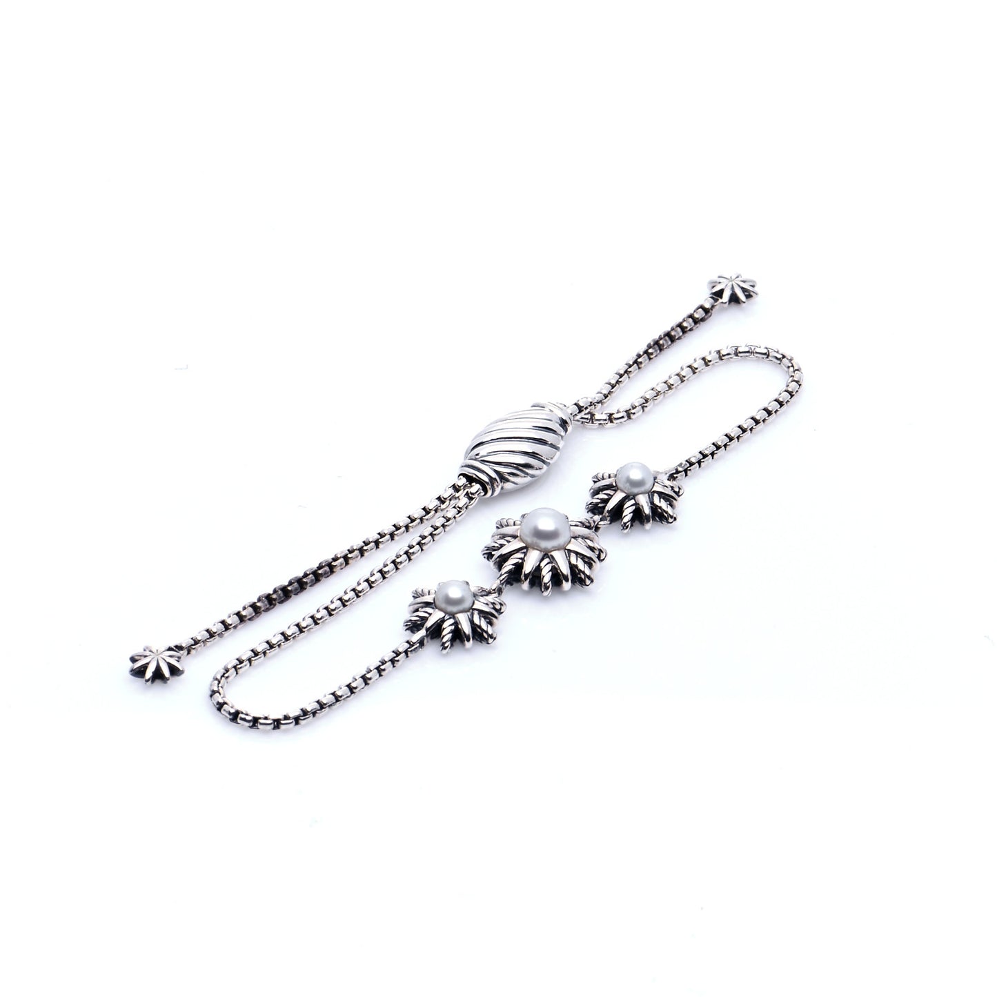 Sterling Silver Pearl Starburst Bracelet