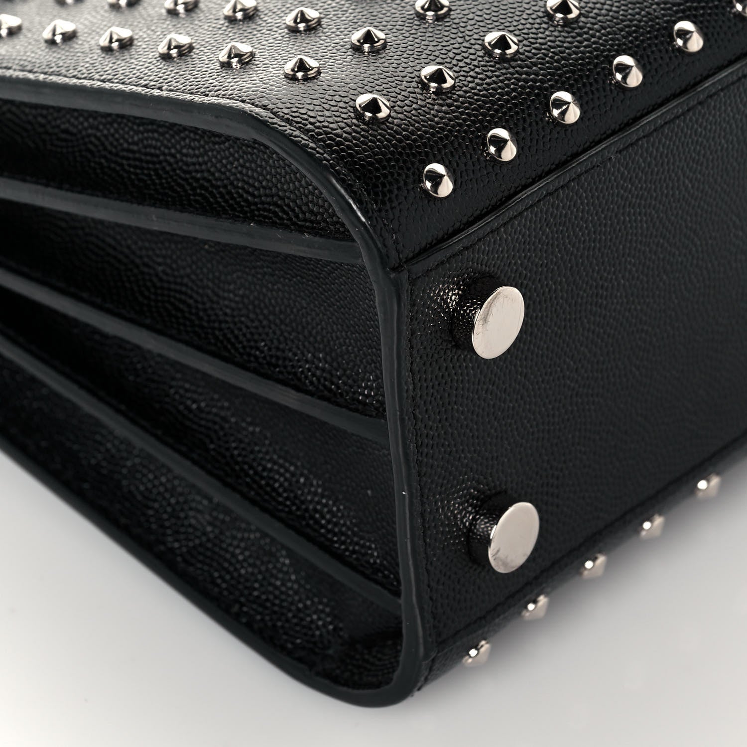 Saint Laurent Grain De Poudre Studded Nano Sac De Jour Black 7 of 10