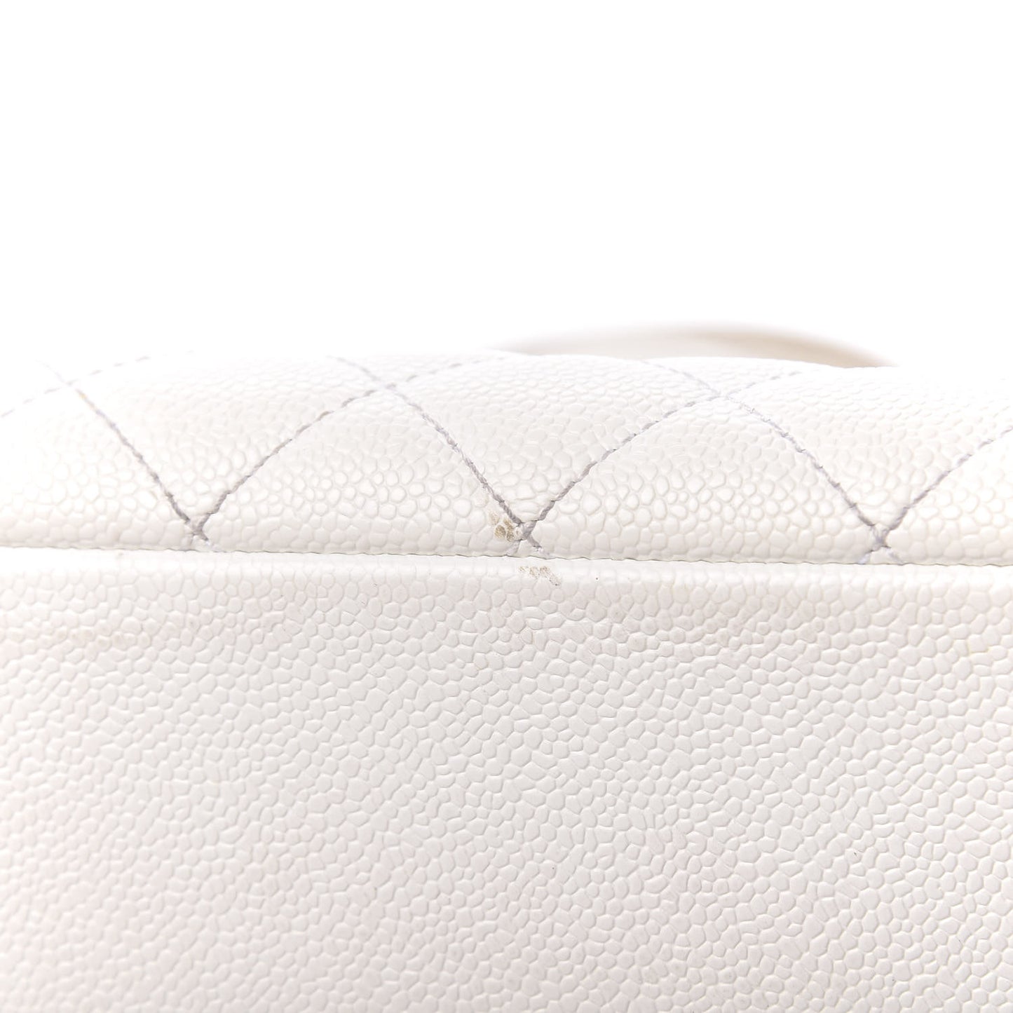 Caviar Quilted Grand Shopping Tote GST White