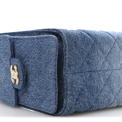 Chanel Washed Denim Quilted Mini Chanel 25 Handbag Blue 17 of 22