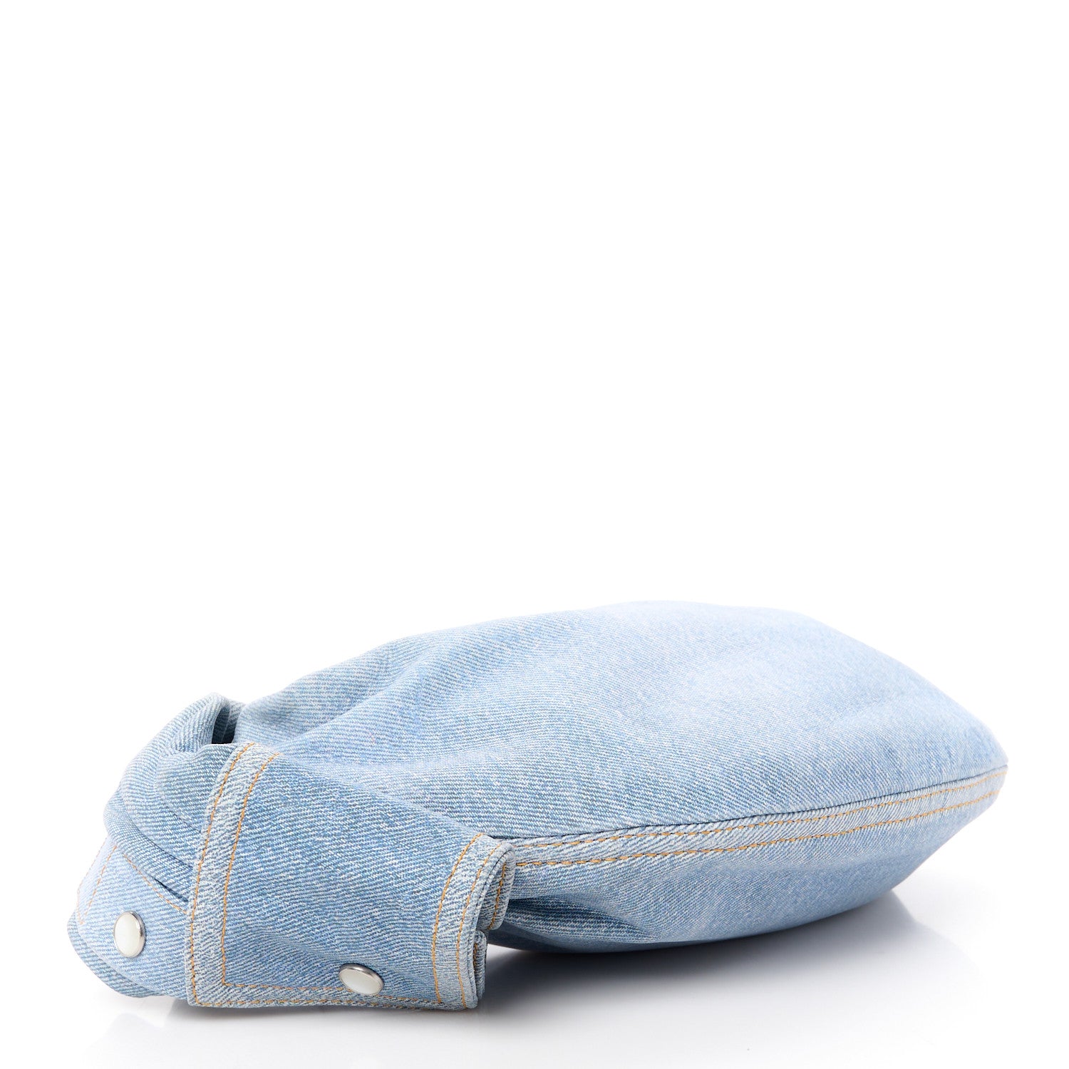 Bottega Veneta Printed Nubuck Denim Shirt Effect Mini Jodie Blue Washed Sunflower Pearl 4 of 10