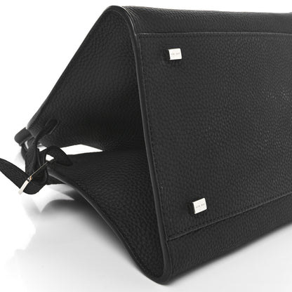 The Row Grained Calfskin Soft Margaux 10 Bag Black 6 of 7