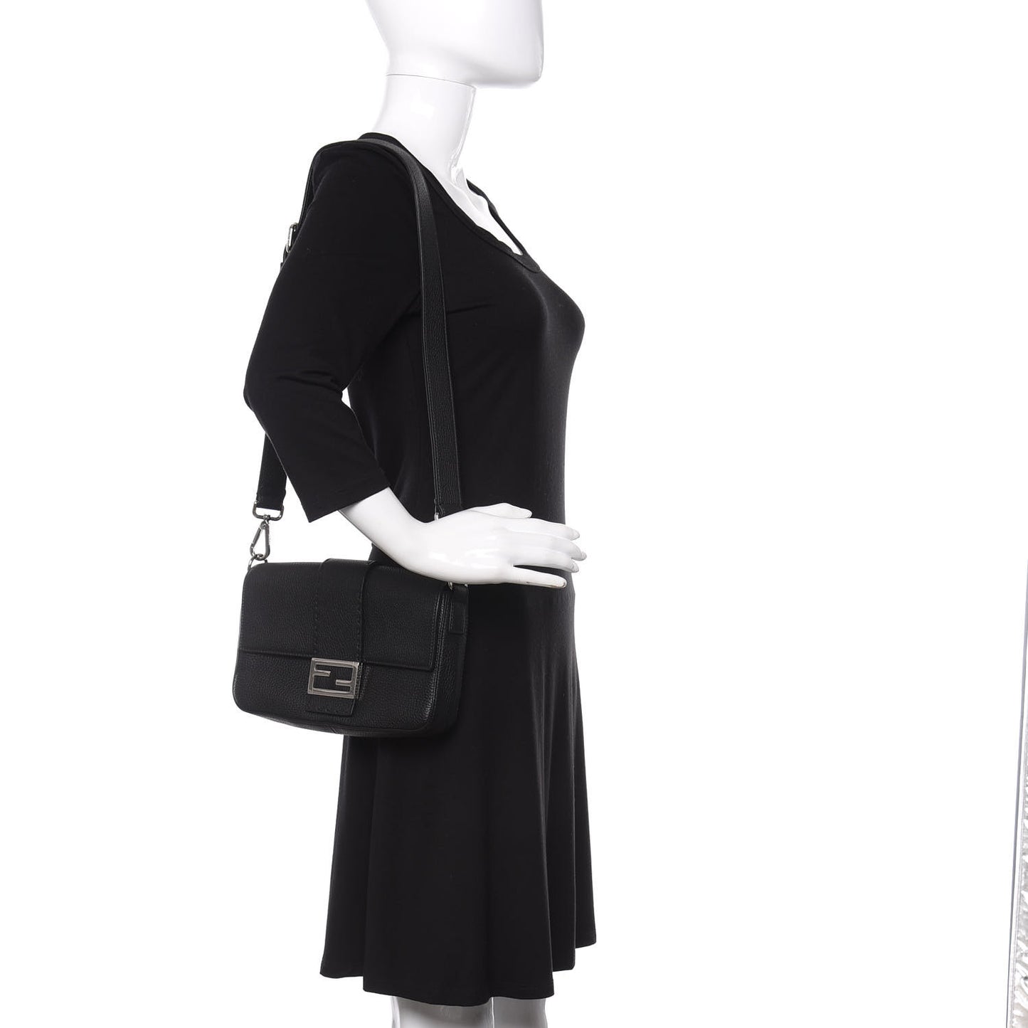 Cuoio Romano Selleria Belt Baguette Bag Black