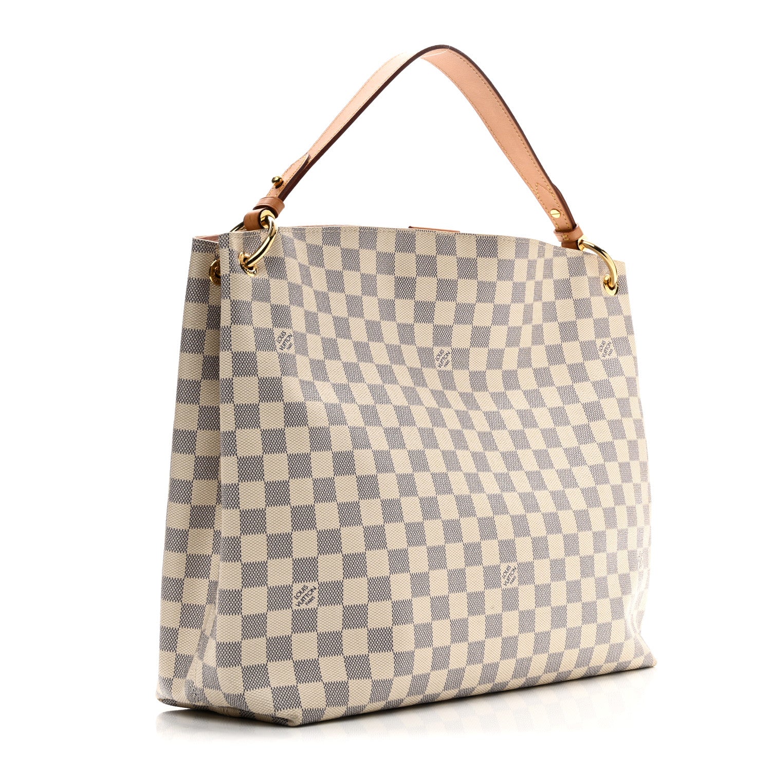 Louis Vuitton Damier Azur Graceful MM Rose Ballerine 3 of 9