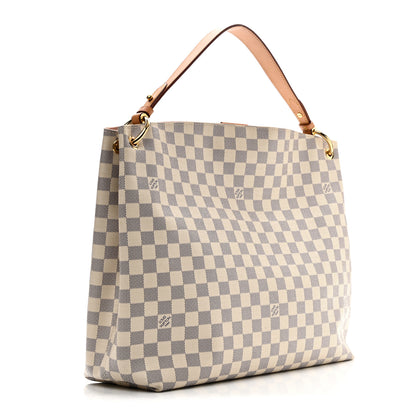 Louis Vuitton Damier Azur Graceful MM Rose Ballerine 3 of 9