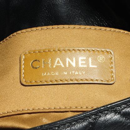 Chanel Glazed Calfskin 2.55 East West Mademoiselle Flap Black White 6 of 8