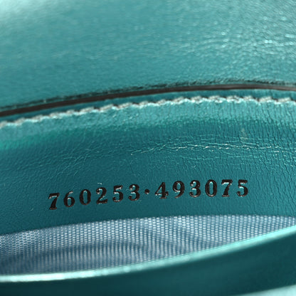 Gucci Metallic Calfskin Super Mini Horsebit 1955 Shoulder Bag Light Blue 7 of 10