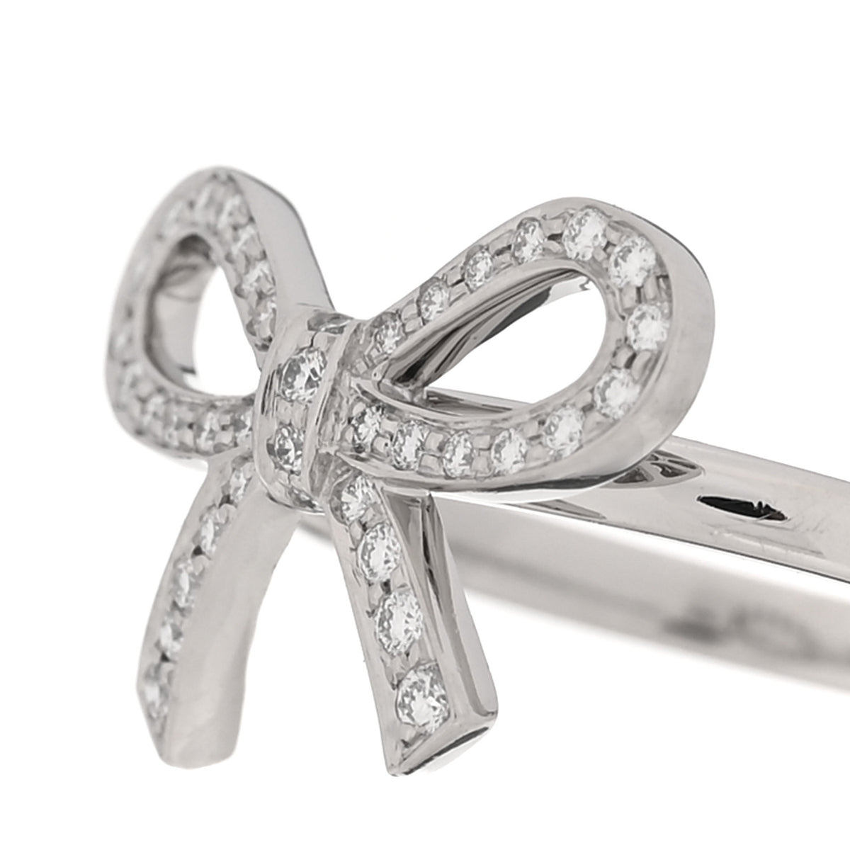 Platinum Diamond Bow Ring 51 5.75