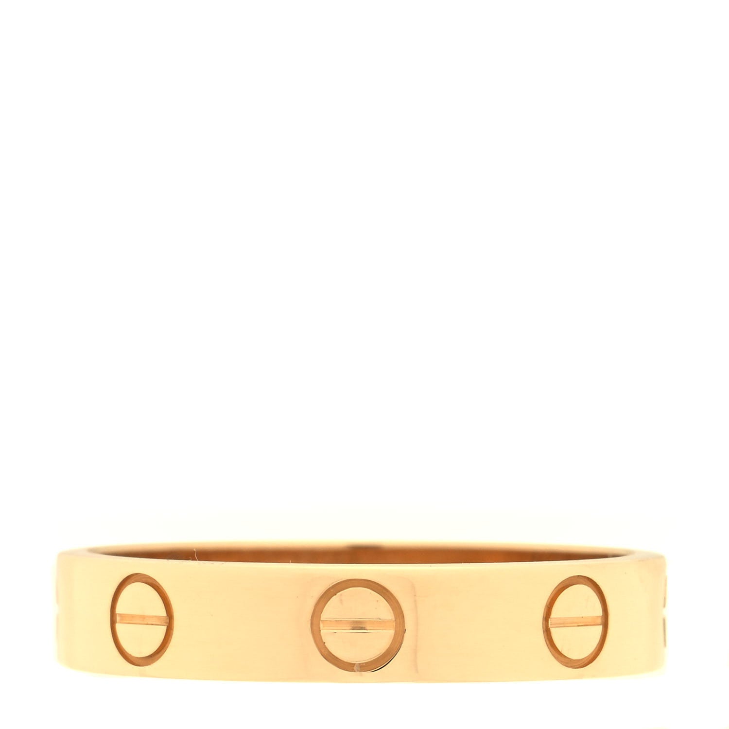 Cartier 18K Yellow Gold 3.5mm LOVE Wedding Band Ring 53 6.5 3 of 5