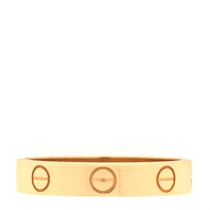 Cartier 18K Yellow Gold 3.5mm LOVE Wedding Band Ring 53 6.5 3 of 5
