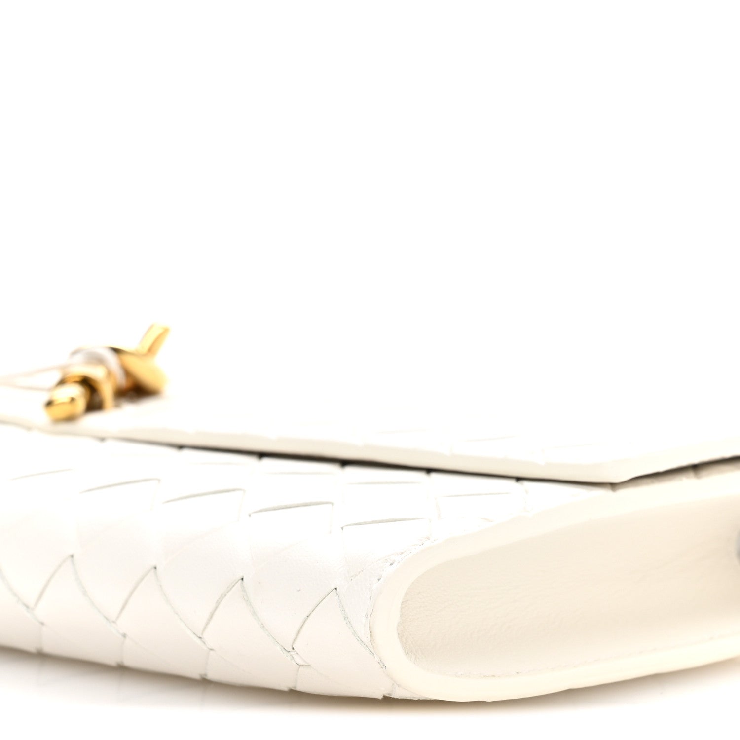 Bottega Veneta Nappa Intrecciato Long Andiamo Top Handle Clutch White 10 of 11