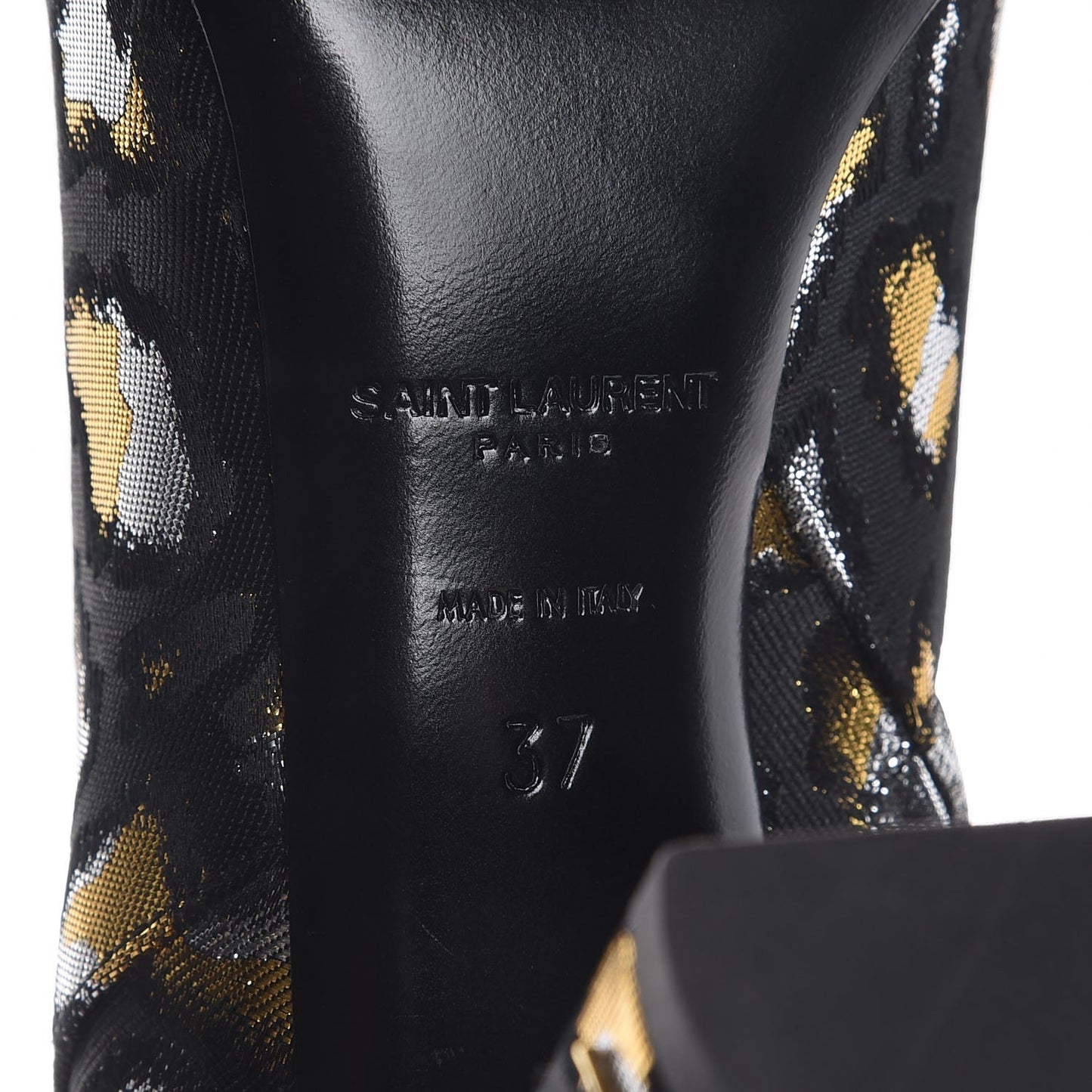 Jacquard Leopard Loulou Ankle Boots 37 Oro