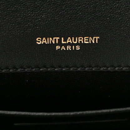 Saint Laurent Lambskin Matelasse Chevron Monogram Small Sulpice Bag Black 6 of 11