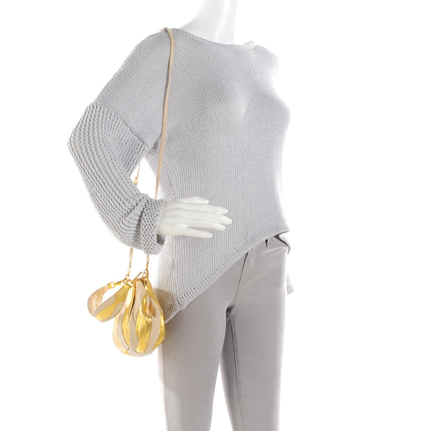 Nappa Stripes Shoulder Bag Cera Oro