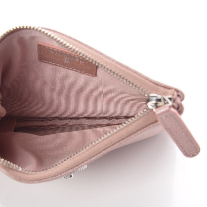 Chanel Metallic Caviar Chevron Quilted Small Vintage Mademoiselle Cosmetic Case Pink 5 of 8