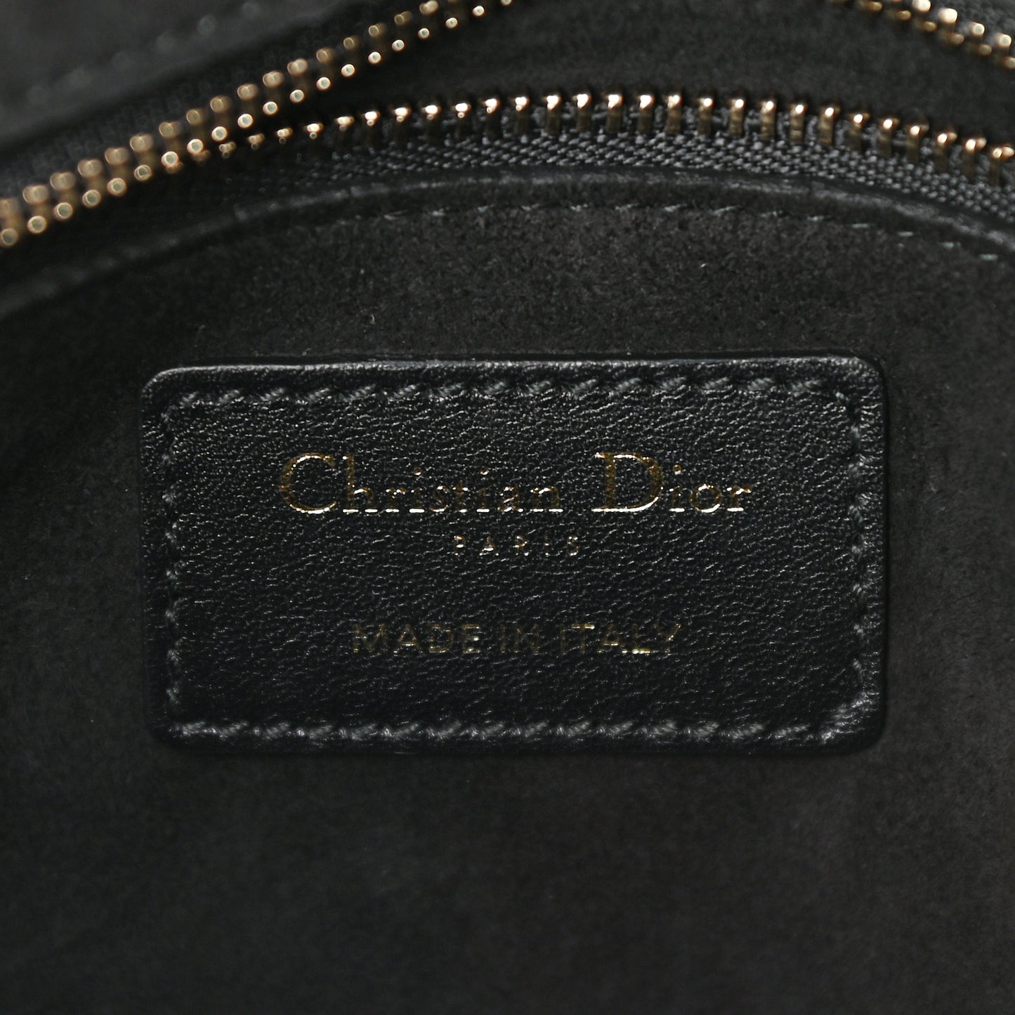 Calfskin Cannage Studded Medium Supple Lady Dior Black