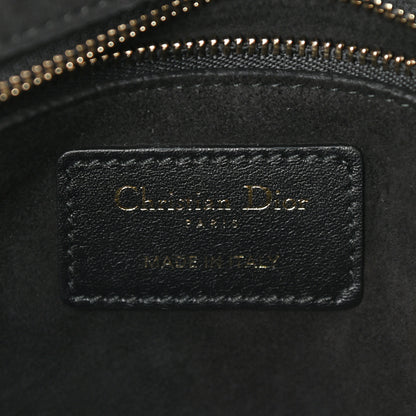 Christian Dior Calfskin Cannage Studded Medium Supple Lady Dior Black 6 of 9