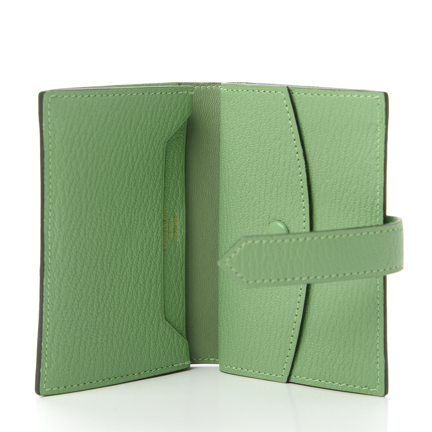 Hermes Chevre Mysore Mini Bearn Wallet Vert Criquet 5 of 11