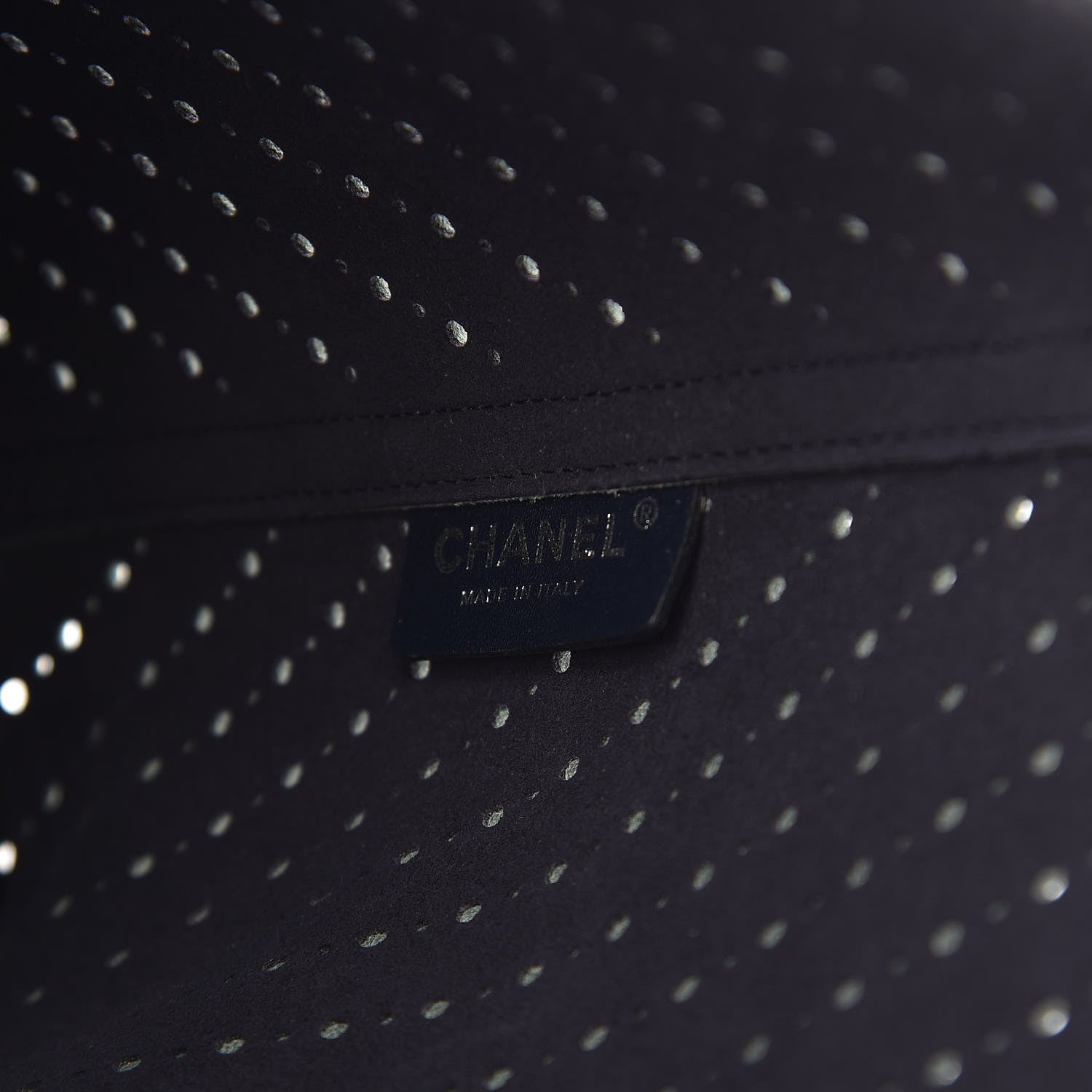 Chanel Perforated Grained Calfskin Large Shopping Tote Green 8 of 10