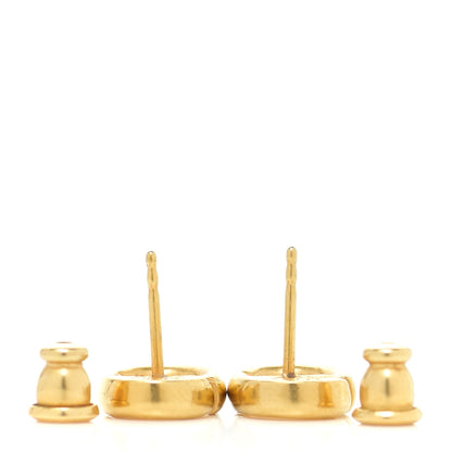 Christian Dior Metal Petit CD Stud Earrings Gold 3 of 6