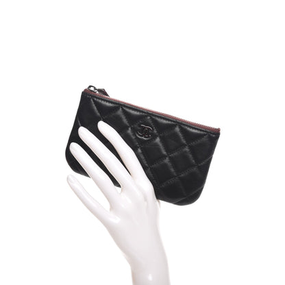 Chanel Lambskin Quilted Small Cosmetic Case Black 2 of 8