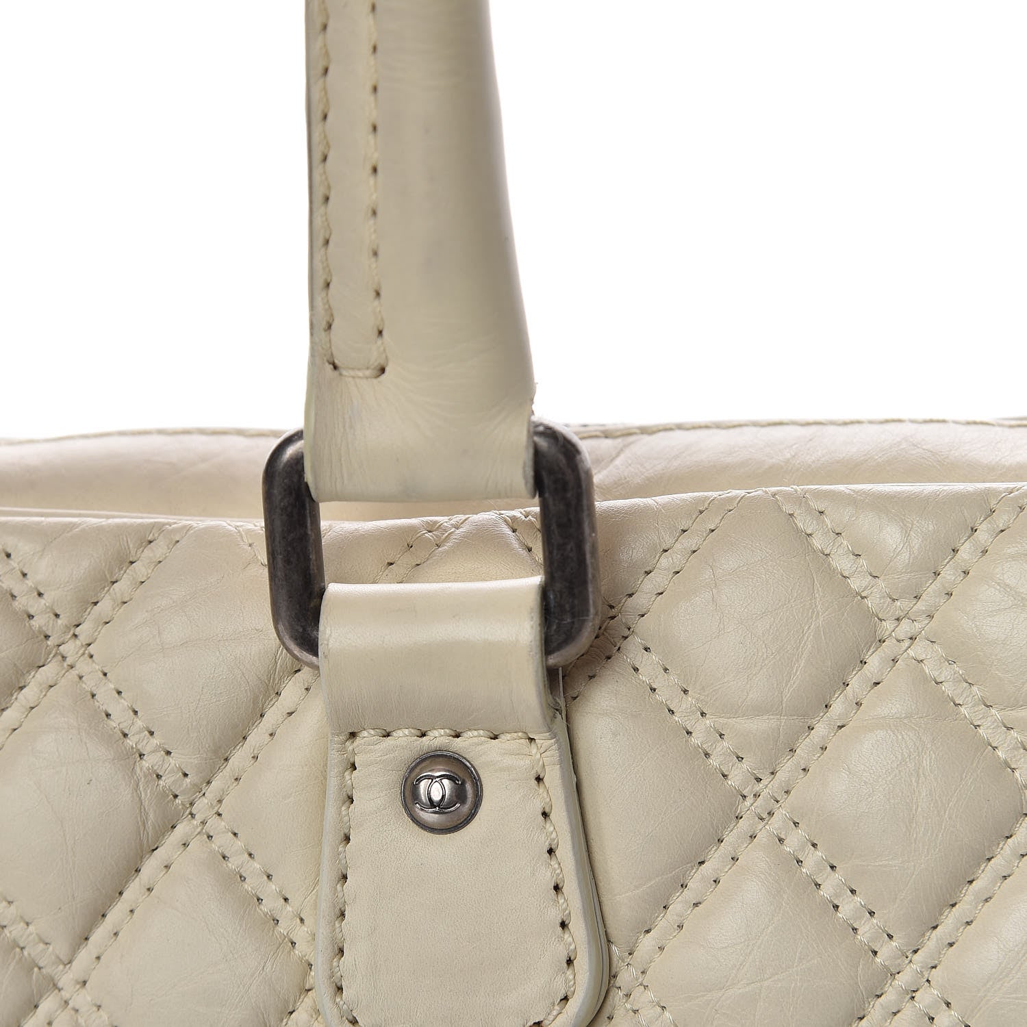 Chanel Aged Calfskin Quilted Paris New York PNY Laptop Bag Ivory 19 of 22