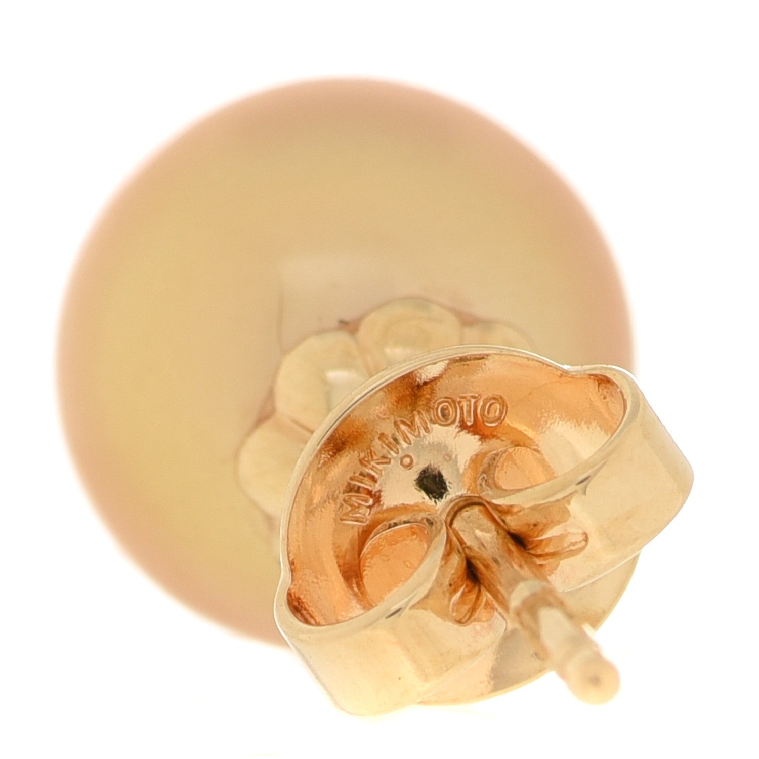 Mikimoto 18K Yellow Gold Golden South Sea Pearl 9mm Stud Earrings 4 of 5