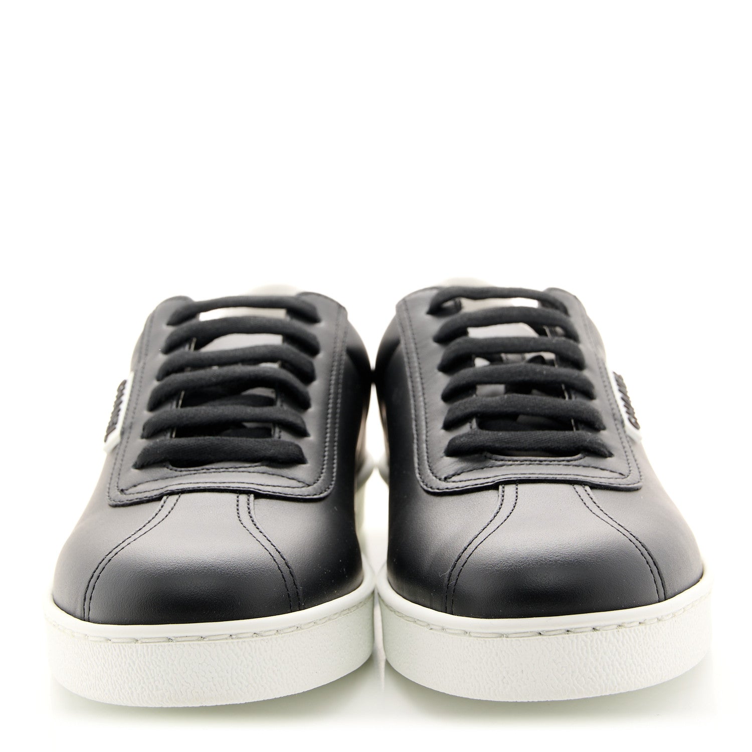 Chanel Calfskin CC Womens Sneakers 37.5 Black 3 of 9