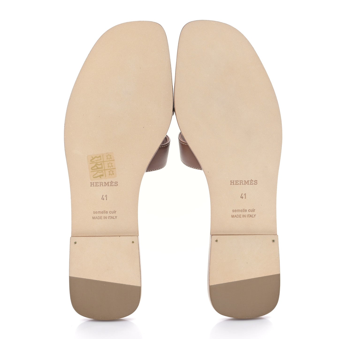 Box Calfskin Oran Sandals 41 Gold