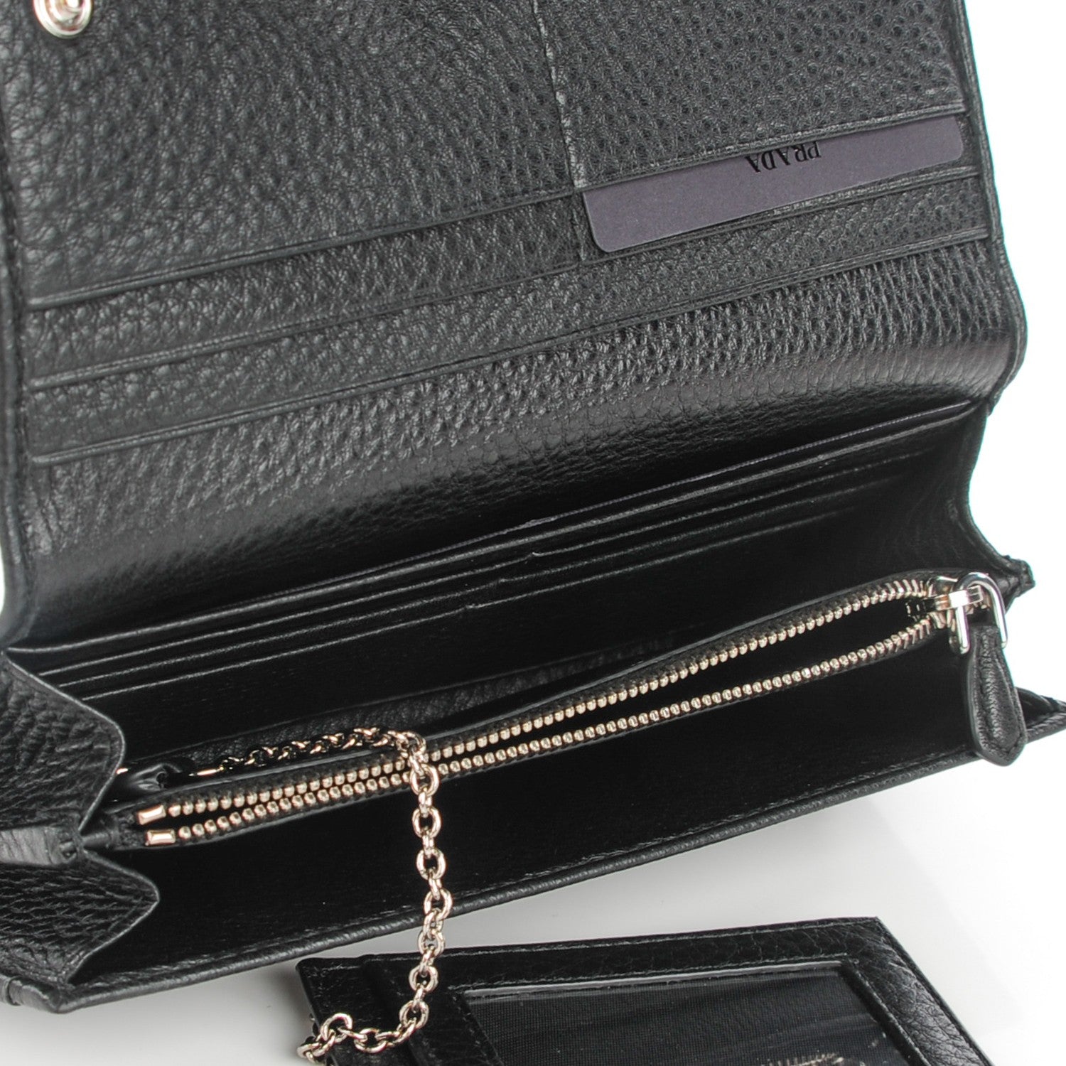 Prada Vitello Phenix Continental Flap Wallet Nero Black 5 of 7