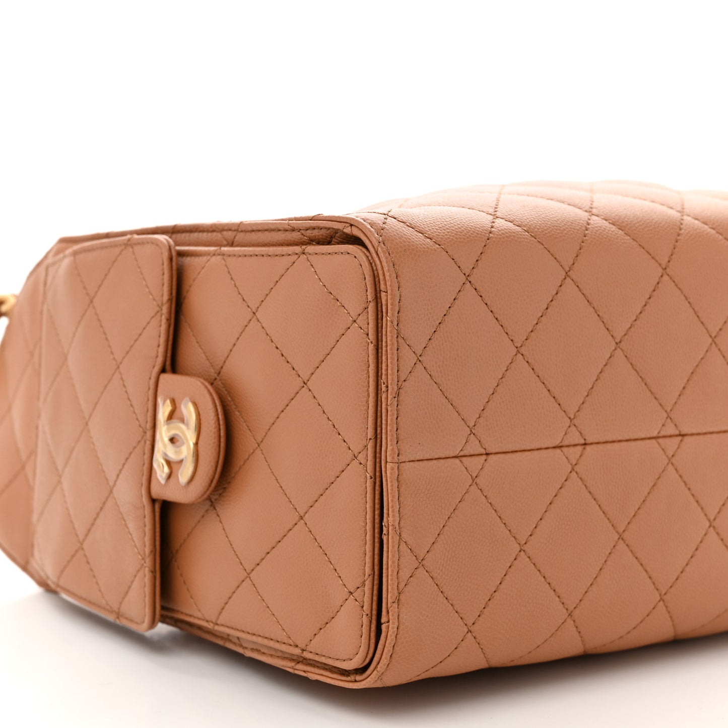 Caviar Quilted Small Chanel 25 Handbag Brown