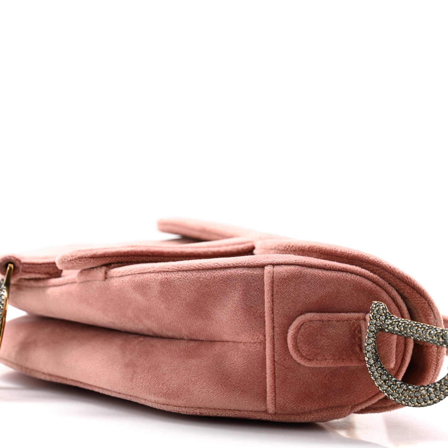 Christian Dior Velvet Crystal Mini Saddle Bag Pink 10 of 10